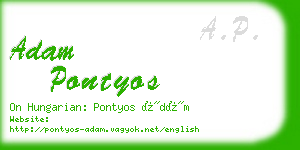 adam pontyos business card